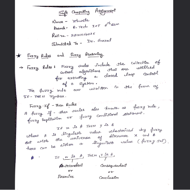 Soft Computing, Fuzzy Rules & Reasoning, and Fuzzy Decision Making