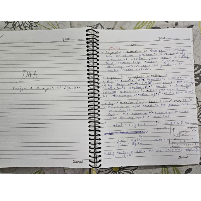 Handwritten Notes PDF – Design and Analysis of Algorithms (ADA) | Free Download