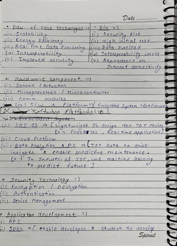 Free IoT Handwritten Notes PDF – IoT Architecture, Protocols, Security, and Development